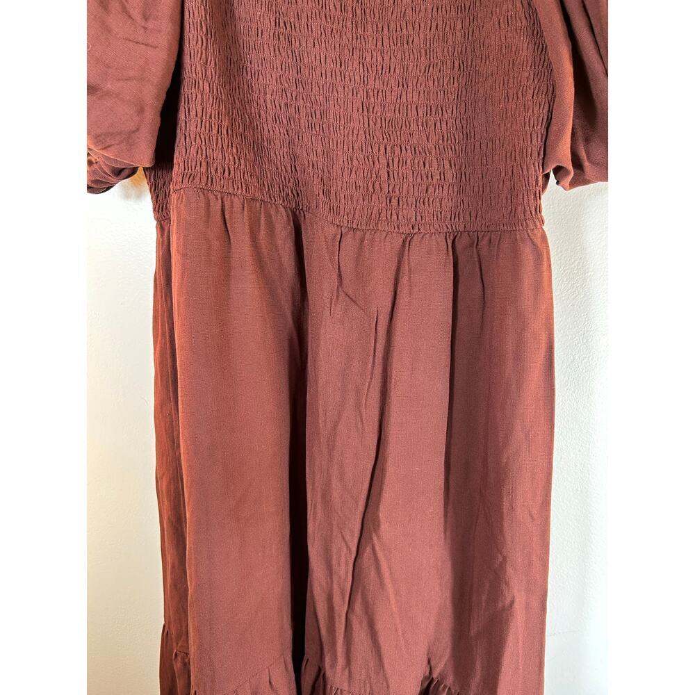 MAURICES Women’s Short Puff Sleeves with Shirred Bust Dress / Size: L - Picture 6 of 11